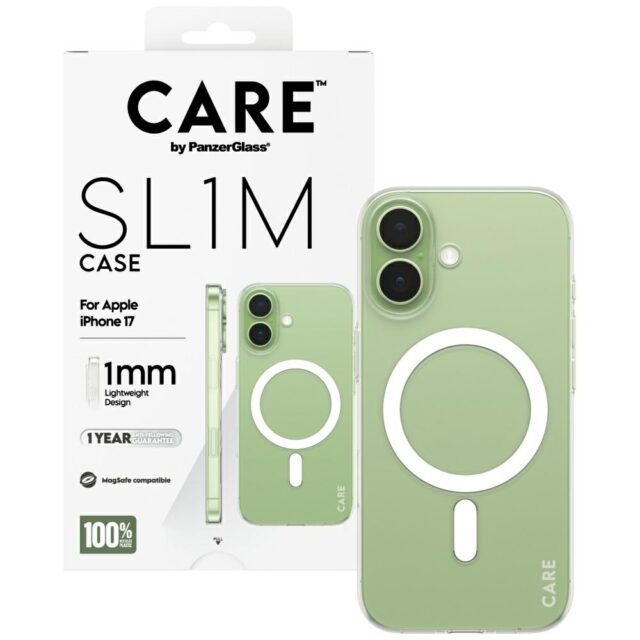 Case CARE by PanzerGlass SL1M MagSafe for iPhone 17 transparent - imagine 4
