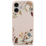 Guess Grained Flowers Classic Logo MagSafe Case for iPhone 17 Pink - imagine 3