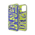 Diesel Snap Case Clear AOP iPhone 12 ProMax niebiesko-limonkowy/blue-lime 42565 - imagine 7