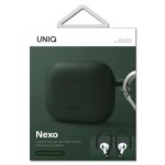 UNIQ Nexo Case AirPods 3 gen + Ear Hooks Silicone green - imagine 5