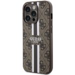 Guess GUHMP15LP4RPSW iPhone 15 Pro 6.1" brown hardcase 4G Printed Stripes MagSafe - imagine 2