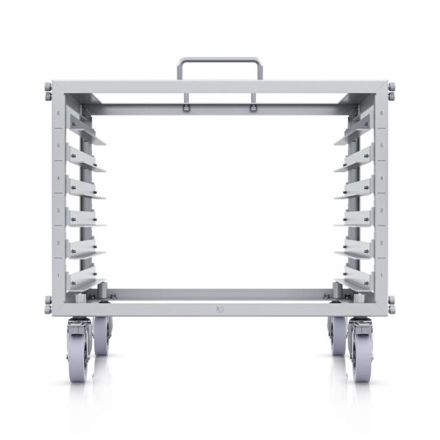 Ubiquiti U-Rack-6U-TL | Mobile rack frame | 6U, with 24 port patch panel - imagine 3