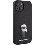 Karl Lagerfeld KLHCP15SGKNPSK iPhone 15/ 14 / 13 6.1" black hardcase Fixed Glitter Ikonik Log - imagine 4