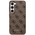 Guess GUHCS23SG4GFBR S23 S911 brown hard case 4G Metal Gold Logo - imagine 3