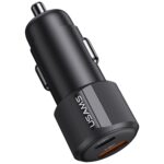 Car Charger USAMS YT Series CC283 60W 1xUSB-A 1xUSB-C black - imagine 4