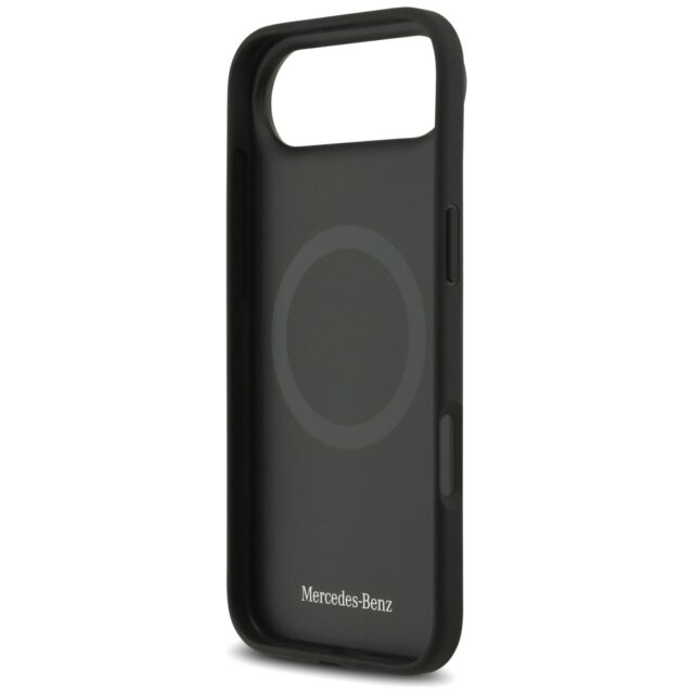 Mercedes Leather Star Pattern Stripes MagSafe Case for iPhone Air Black - imagine 7