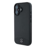 Mercedes MEHMP16S23RBARK iPhone 16 6.1" czarny/black hardcase Textured And Plain Leather MagSafe - imagine 2