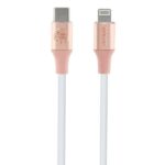 Guess GUCLLALRGDP USB-C Cable -Lightning 1.5m Fast Charging pink Ebossed Logo