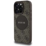 Case Guess 4G Circle Classic Logo MagSafe for iPhone 16 Pro brown - imagine 2