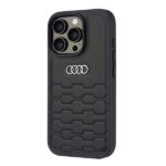 Audi Synthetic Leather iPhone 16 Pro 6.3" black hardcase AU-TPUPCIP16P-GT/D2-BK - imagine 3