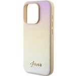 Guess GUHCP15XPSAIRSD iPhone 15 Pro Max 6.7" gold hardcase Saffiano Iridescent Script - imagine 6
