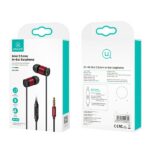 USAMS stereo earphones EP-46 jack 3.5 mm red 1.2m HSEP4602 - imagine 9
