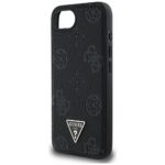 Case Guess Grained Hot Stamp Peony Triangle Logo MagSafe for iPhone 16e black - imagine 6