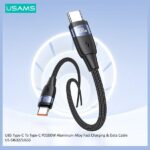 USAMS USB-C to USB-C 100W 2m Aluminum Alloy Fast Charging & Data Cable SJ633USB01 (US-SJ) - imagine 2