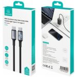 USAMS Huan Series SJ752 60W USB-C to USB-C cable 1.2 m tarnish - imagine 3