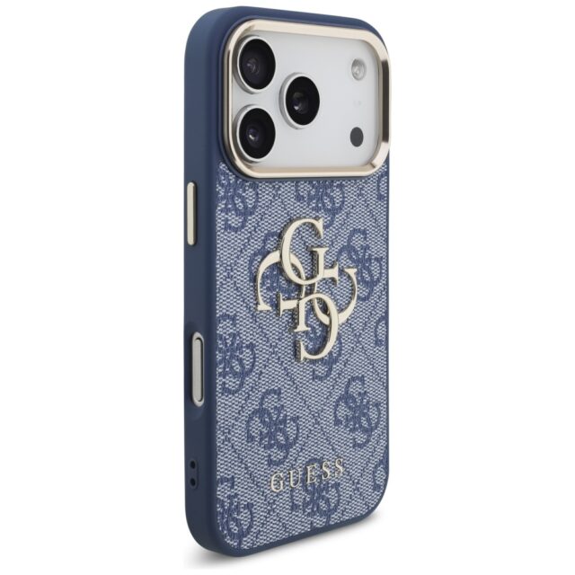 Case Guess 4G Big 4G Classic Logo for iPhone 17 Pro blue gold - imagine 4