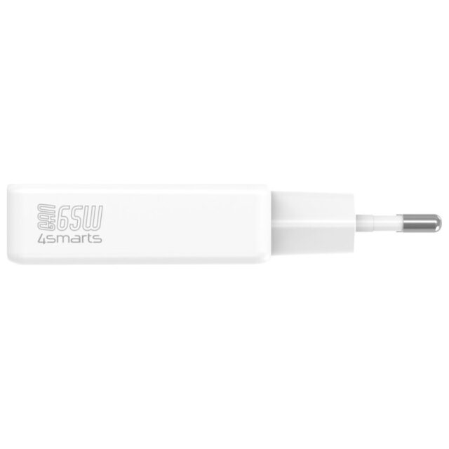 Wall Charger 4smarts PDPlug Slim Dual 65W GaN 2xUSB-C white - imagine 2