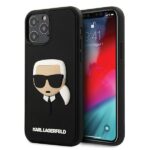 Karl Lagerfeld KLHCP12MKH3DBK iPhone 12/12 Pro 6,1" black hardcase 3D Rubber Karl`s Head