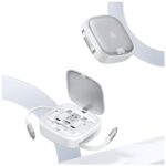 USAMS 3in1 Expandable Cable with BoxMicroUSB/USB-C/Lightning 60W Purple SJ650USB03 - imagine 4