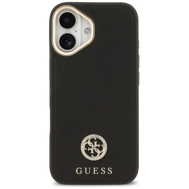 Case Guess Grained Strass Logo MagSafe for iPhone 17 black - imagine 3