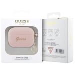 Guess GUAP2LSCHSP AirPods Pro 2 (2022/2023) cover pink Silicone Charm Heart Collection - imagine 4