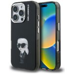 Case Karl Lagerfeld IML Aquarelle Karl   & Logo MagSafe for iPhone 16 Pro black
