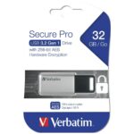 Pendrive Verbatim Secure Pro 32GB USB 3.2 Gen 1 silver 98665 - imagine 6