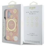Guess GUHMP16SH4PYEEP iPhone 16 6.1" pink hardcase IML Peony On 4G Background MagSafe - imagine 8