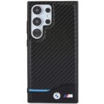 Case BMW BMHCS24L22NBCK S24 Ultra S928 black Leather Carbon - imagine 3