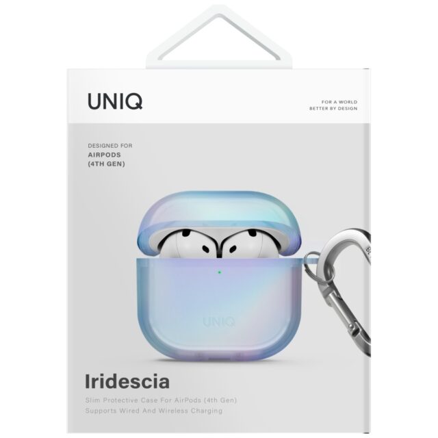 Case UNIQ Iridescia for AirPods 4 Hang Case blue - imagine 4