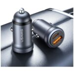Car charger USAMS CC322 30W 1xUSB-A 1xUSB-C tarnish - imagine 3