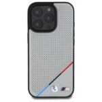 BMW BMHMP16X23PUPDG iPhone 16 Pro Max 6.9" grey hardcase M Perforated Tricolor Line MagSafe - imagine 3