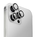 UNIQ Optix Aluminum Camera Lens Protector iPhone 16 Pro 6.3" /16 Pro Max 6.9" sterling silver glass