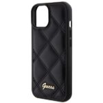 Guess GUHCP15SPSQSQSK iPhone 15 / 14 / 13 6.1" black hardcase Quilted Metal Logo - imagine 6