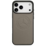 Case Mercedes Leather Vintage Logo       MagSafe for iPhone 17 Pro Max taupe - imagine 3