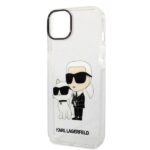 Karl Lagerfeld KLHCP14MHNKCTGT iPhone 14Plus / 15 Plus 6,7" transparent hardcase Gliter Karl&Choupet - imagine 6