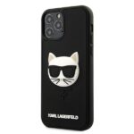 Karl Lagerfeld KLHCP12MCH3DBK iPhone 12/12 Pro 6,1" black hardcase 3D Rubber Choupette - imagine 2