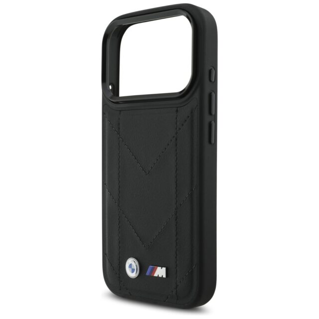 Case BMW M Quilted Logo MagSafe for  iPhone 17 Pro black - imagine 6