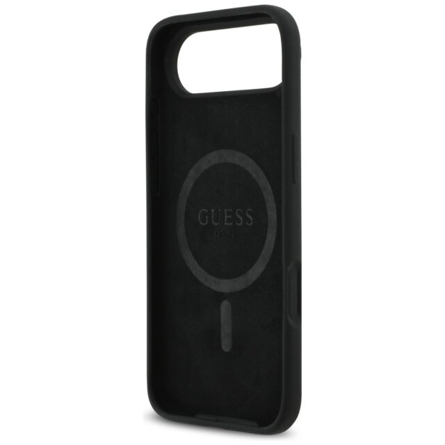 Case Guess Silicone Triangle Logo MagSafe for iPhone 17 Air black - imagine 7