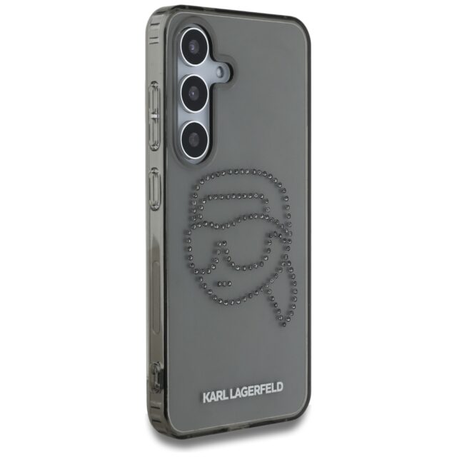 Karl Lagerfeld Rhinestones Karl Head Logo Case for Samsung Galaxy S25 Black - imagine 4