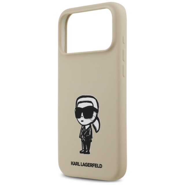 Case Karl Lagerfeld Silicone Karl Sketch & Logo MagSafe for iPhone 17 Pro Max brown - imagine 6