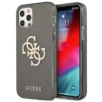 Guess GUHCP12LPCUGL4GBK iPhone 12 Pro Max 6,7" black hard case Glitter 4G Big Logo