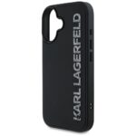 Case Karl Lagerfeld HC 3D Rubber Elongated Glitter for iPhone 16 black - imagine 6