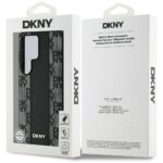Case DKNY Leather Checkered Pattern MagSafe for Samsung Galaxy S25 Ultra black - imagine 8
