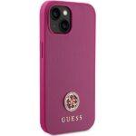 Guess GUHCP15SPS4DGPP iPhone 15 / 14 / 13 6.1" pink hardcase Strass Metal Logo - imagine 4