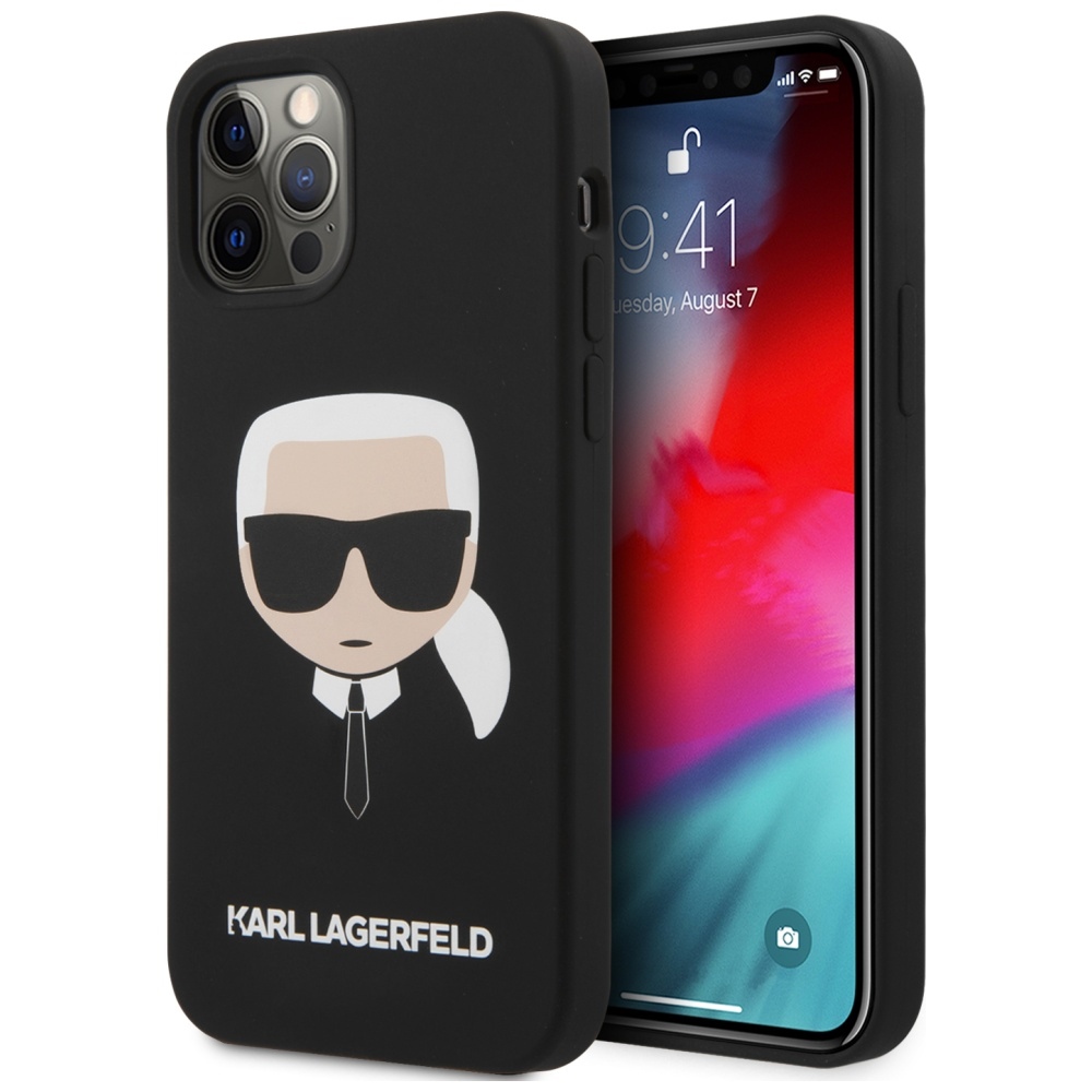 cps-403270e475824e0f2349aaffcdbf955d-2025-12-06-17-22-22 Karl Lagerfeld KLHCP12MSLKHBK iPhone 12/12 Pro 6,1" black hardcase Silicone Karl`s Head - imagine 1