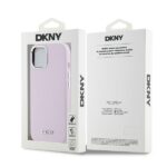 DKNY DKHMP15SSMCHLP iPhone 15 / 14 / 13 6.1" pink hardcase Liquid Silicone Small Metal Logo MagSafe - imagine 8