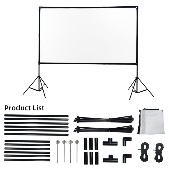 Extralink Foldable Projection Screen 100" PSF-100 | Foldable projection screen | 16:9, 220x125cm, white - imagine 7