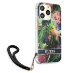 Guess GUHCP13XHFLSB iPhone 13 Pro Max 6,7" blue hardcase Flower Strap - imagine 4