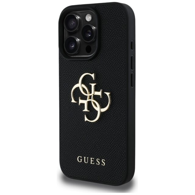 Case Guess Grained Big 4G Logo Small Classic Logo for iPhone 16 Pro black - imagine 2